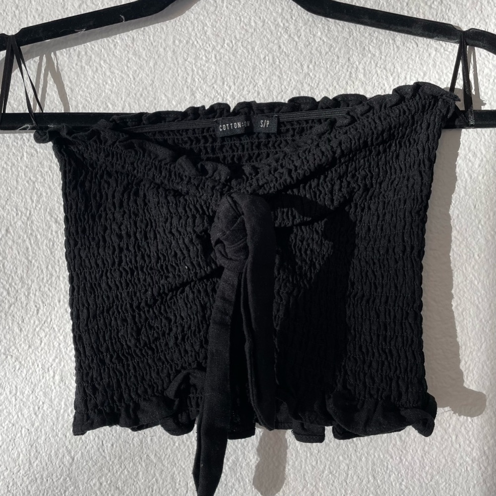 COTTON ON Black Strapless Top (Size: Small)